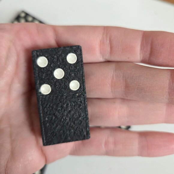 Vintage wooden Dominoes board game in original wooden box. Made in East Germany. - Picture 6 of 9